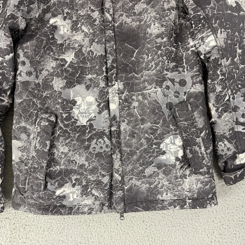 686 Defender Insulated Jacket Youth Boys‎ XL Black Skull Print Snowboard Ski